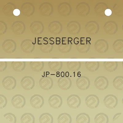 jessberger-jp-80016