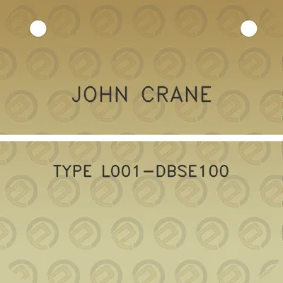 john-crane-type-l001-dbse100