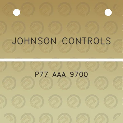 johnson-controls-p77-aaa-9700