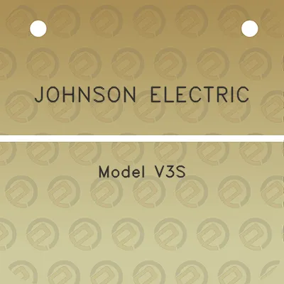 johnson-electric-model-v3s