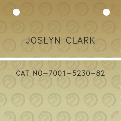 joslyn-clark-cat-no-7001-5230-82