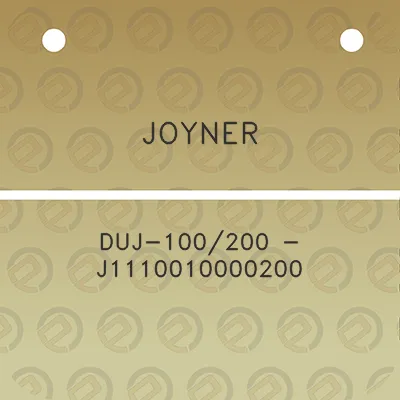 joyner-duj-100200-j1110010000200