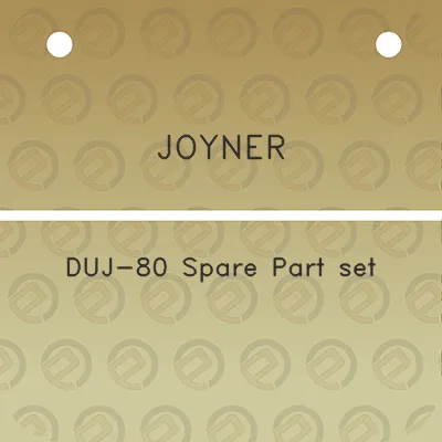 joyner-duj-80-spare-part-set