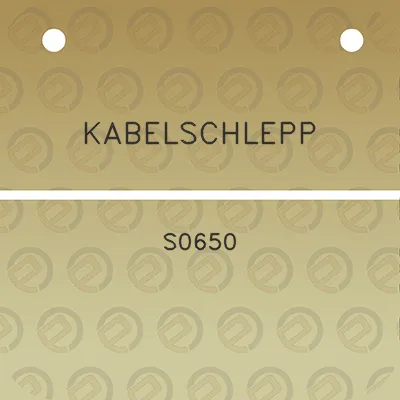 kabelschlepp-s0650