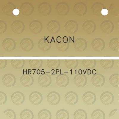 kacon-hr705-2pl-110vdc