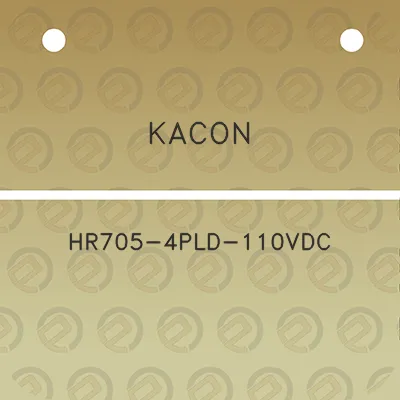 kacon-hr705-4pld-110vdc