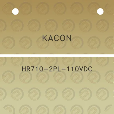 kacon-hr710-2pl-110vdc