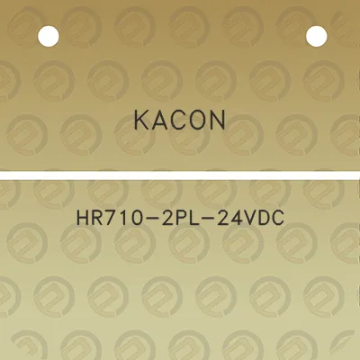 kacon-hr710-2pl-24vdc