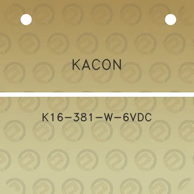 kacon-k16-381-w-6vdc