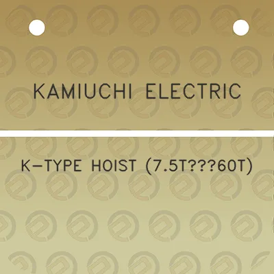 kamiuchi-electric-k-type-hoist-75t60t