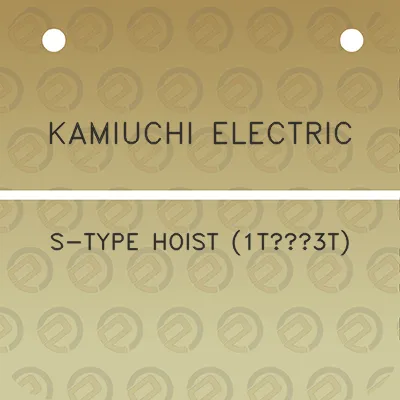 kamiuchi-electric-s-type-hoist-1t3t