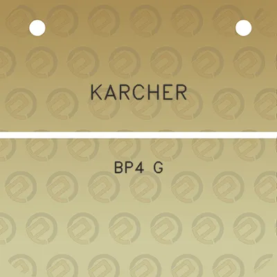 karcher-bp4-g