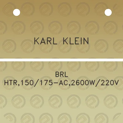 karl-klein-brl-htr150175-ac2600w220v