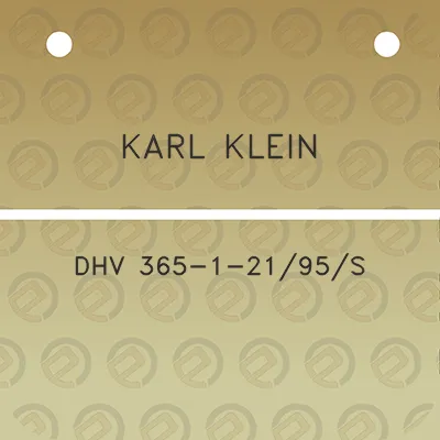 karl-klein-dhv-365-1-2195s