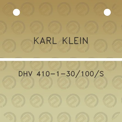 karl-klein-dhv-410-1-30100s