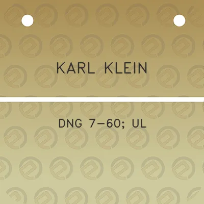 karl-klein-dng-7-60-ul