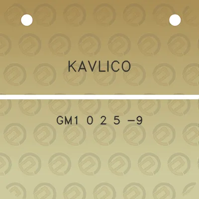 kavlico-gm1-0-2-5-9