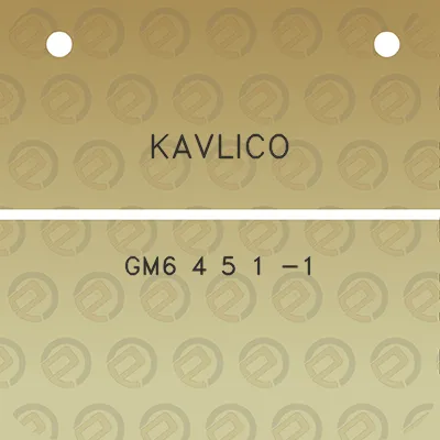 kavlico-gm6-4-5-1-1