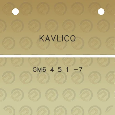 kavlico-gm6-4-5-1-7