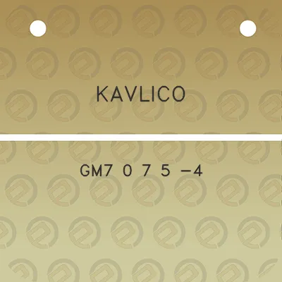 kavlico-gm7-0-7-5-4