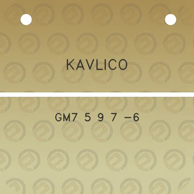 kavlico-gm7-5-9-7-6