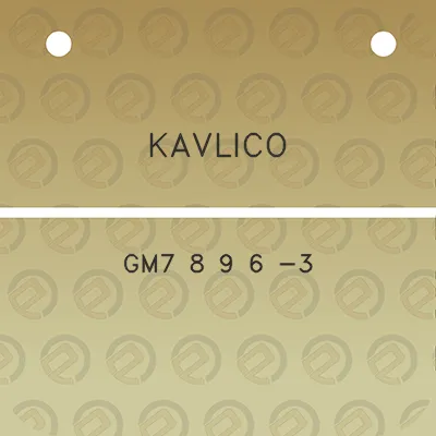 kavlico-gm7-8-9-6-3