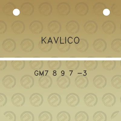 kavlico-gm7-8-9-7-3