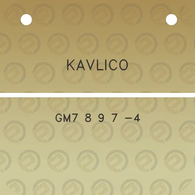 kavlico-gm7-8-9-7-4