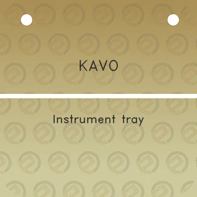 kavo-instrument-tray