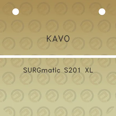 kavo-surgmatic-s201-xl