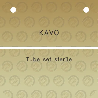 kavo-tube-set-sterile