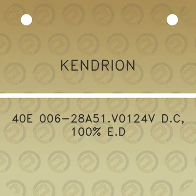 kendrion-40e-006-28a51v0124v-dc-100-ed