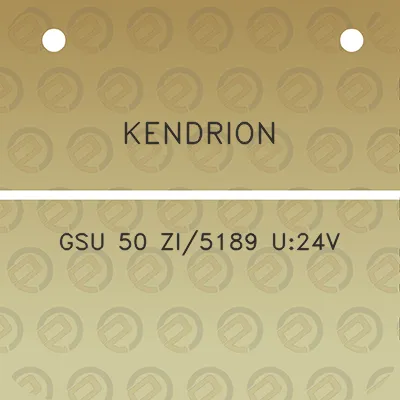 kendrion-gsu-50-zi5189-u24v