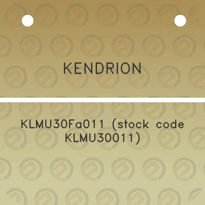 kendrion-klmu30fa011-stock-code-klmu30011