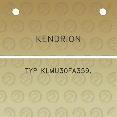 kendrion-typ-klmu30fa359