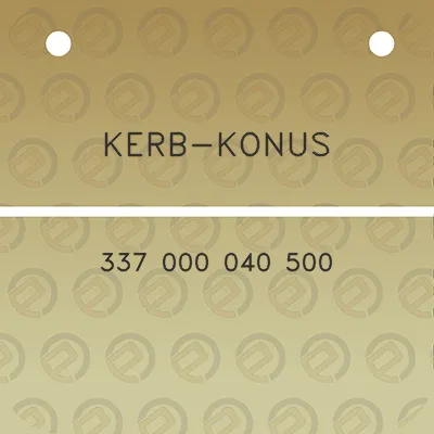 kerb-konus-337-000-040-500