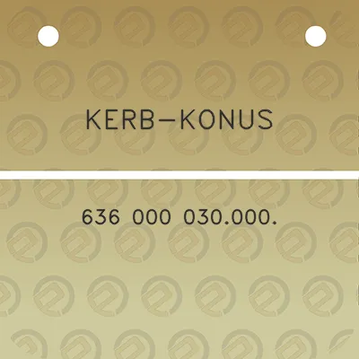 kerb-konus-636-000-030000