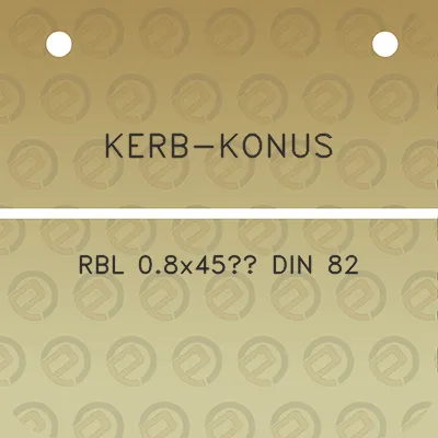 kerb-konus-rbl-08x45-din-82