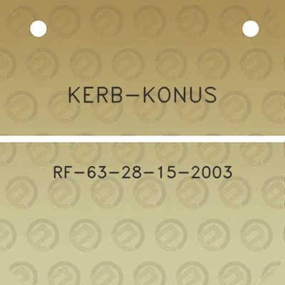 kerb-konus-rf-63-28-15-2003