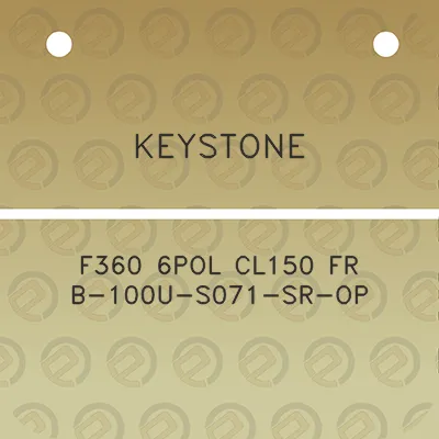 keystone-f360-6pol-cl150-fr-b-100u-s071-sr-op