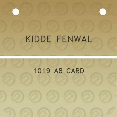 kidde-fenwal-1019-a8-card