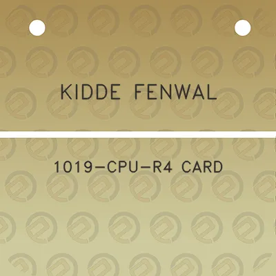 kidde-fenwal-1019-cpu-r4-card