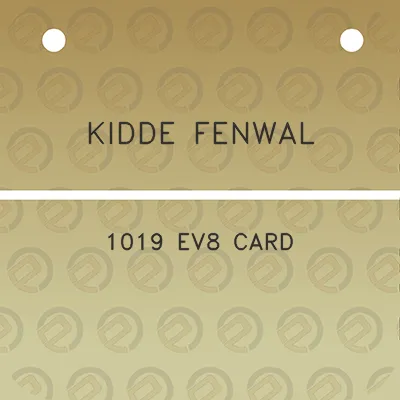 kidde-fenwal-1019-ev8-card