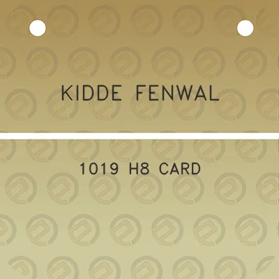 kidde-fenwal-1019-h8-card