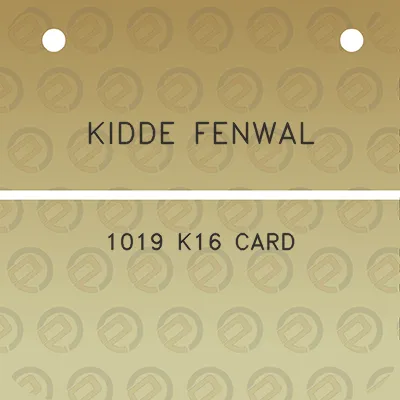 kidde-fenwal-1019-k16-card