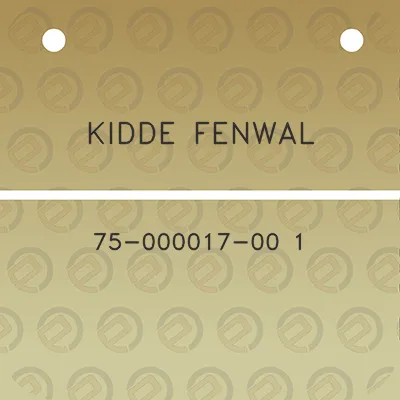 kidde-fenwal-75-000017-00-1