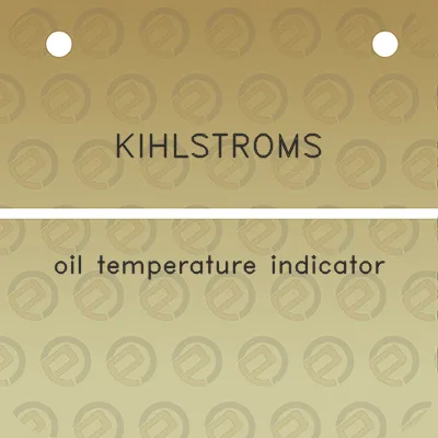 kihlstroms-oil-temperature-indicator