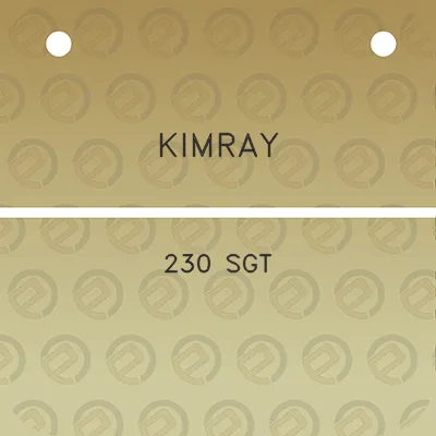 kimray-230-sgt