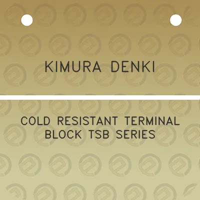 kimura-denki-cold-resistant-terminal-block-tsb-series