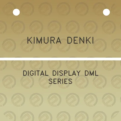 kimura-denki-digital-display-dml-series